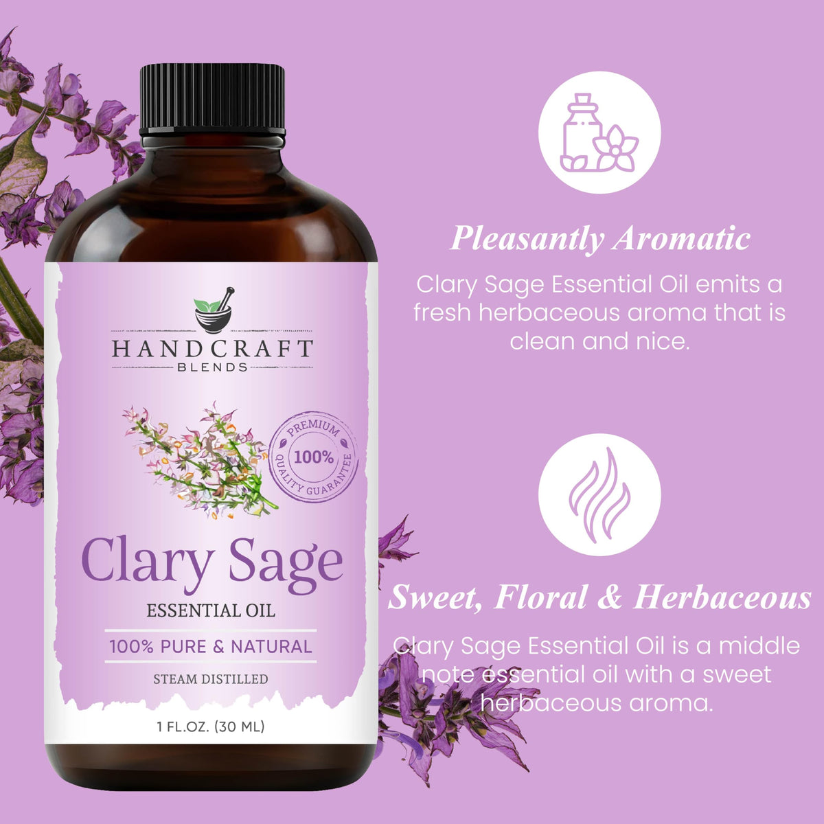 Handcraft Blends Clary Sage Essential Oil - 30 ml