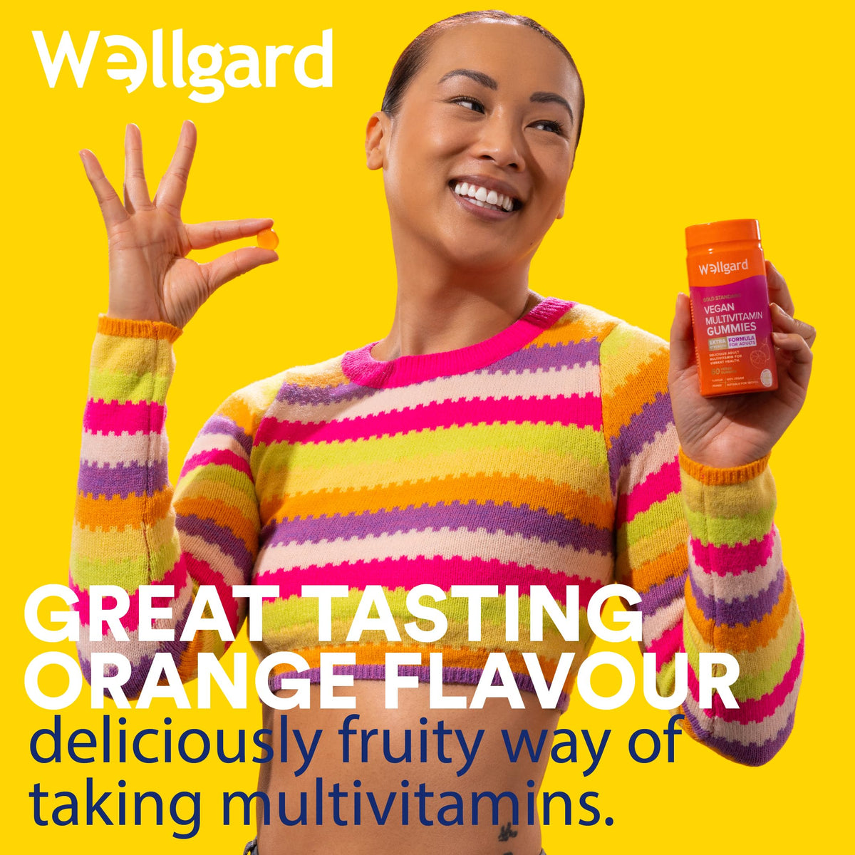 Wellgard Kids Calcium & D3 Gummies - 2 Month Supply - Vegan Chewable Calcium and Vitamin D3 Gummies, Mixed Berry Flavour