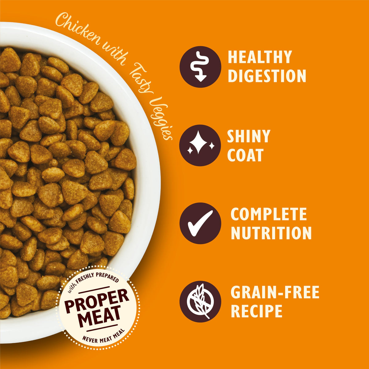 Lily’s Kitchen Chicken with Veggies, Complete, Adult Cat Dry Food (2kg), With Natural Ingredients, Grain-Free Recipe, Balanced Nutrition, Proper Kibble, Dry Cat Food Chicken