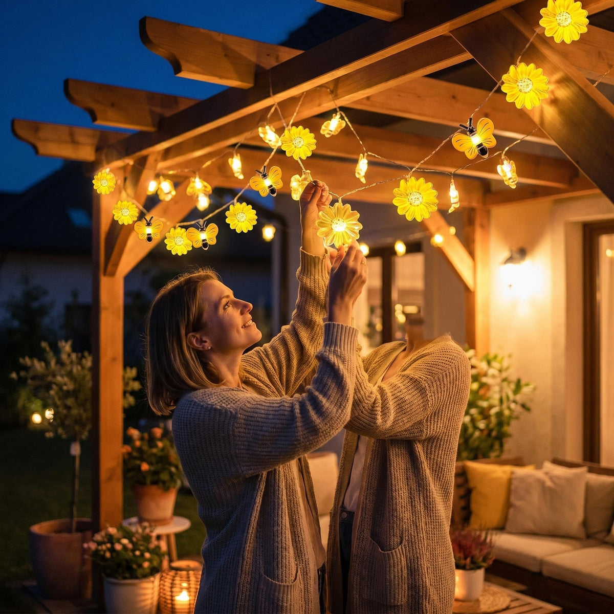2M 20 LED Pink Cherry Blossom Fairy Lights, Battery Operated Flower String Lights for Bedroom Decor, Indoor Spring and Christmas Decorations, Girls Room Gift (Flowers)