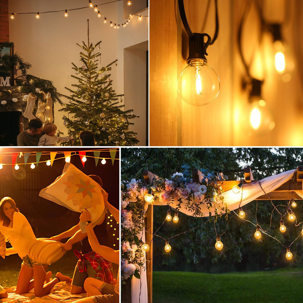 Caldarax 0.5W E14 LED Vintage Night Light Bulb, Mini C7 LED Filament Candle Bulbs Amber Warm White 2200K E14 Orange SES Small Edison Screw Salt Lamp Bulbs, 5W Equivalent, Non Dimmable, 2 Pack