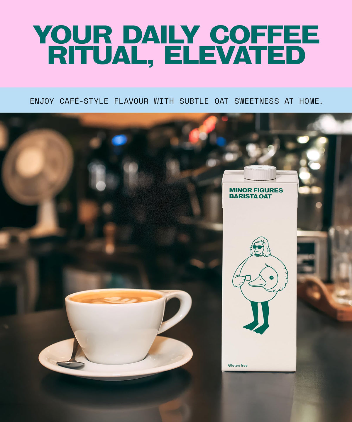 Minor Figures Barista Oat (Organic) – Perfect for Smooth, Silky Coffees – Vegan – Non-Dairy – Shelf-Stable – 1L x 6 Cartons