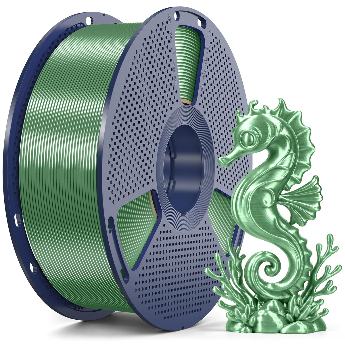 SUNLU 4KG Silk 2.0 PLA Filament 1.75, Gold+Silver+Titanium Steel+Copper Red