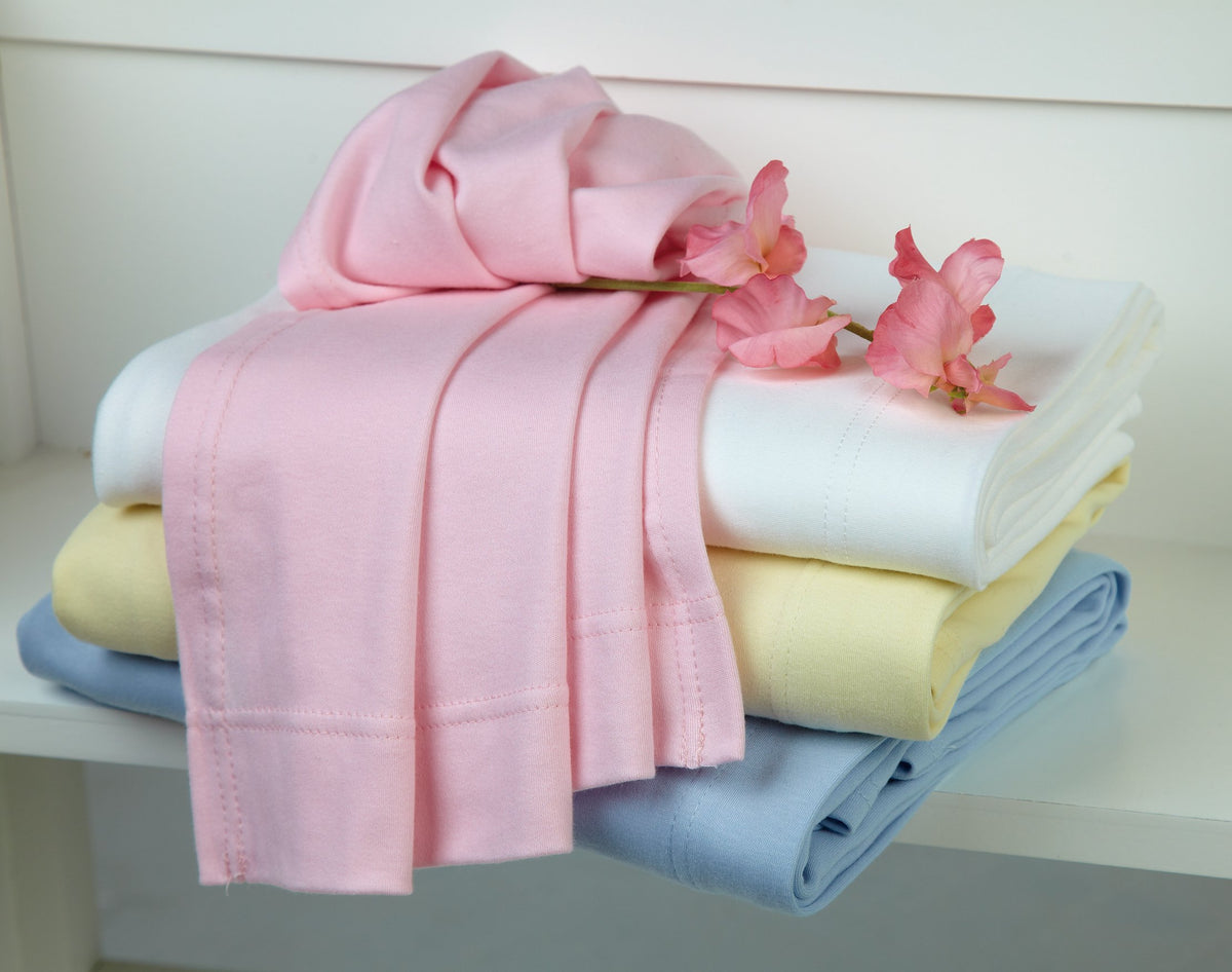 Clair de Lune 2 Pack Jersey Cotton Cot Bed Sheets 70 x 140 cm (Pink)