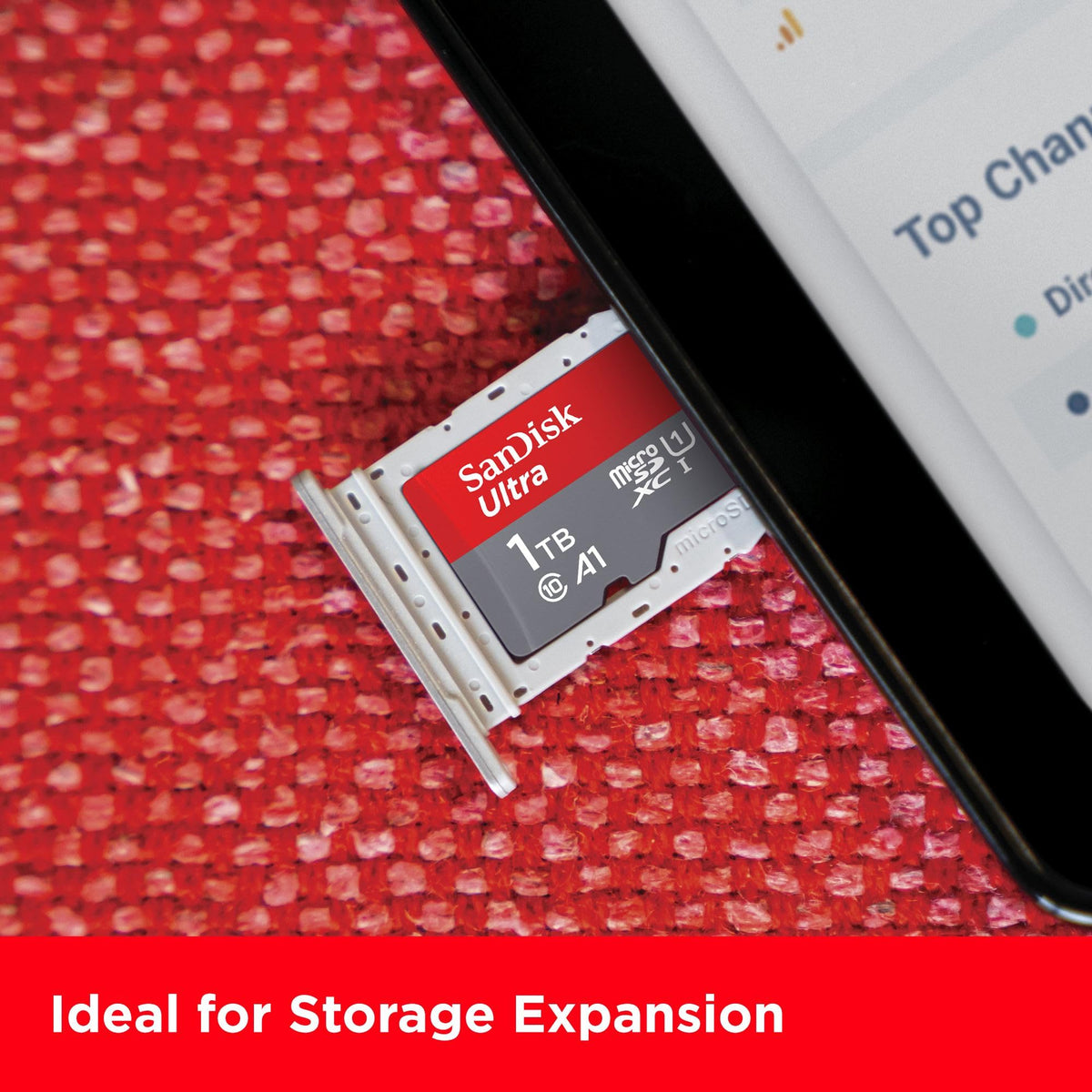SANDISK Ultra micro SD Card + Adapter 256GB, Up to 150MB/s Read Speeds