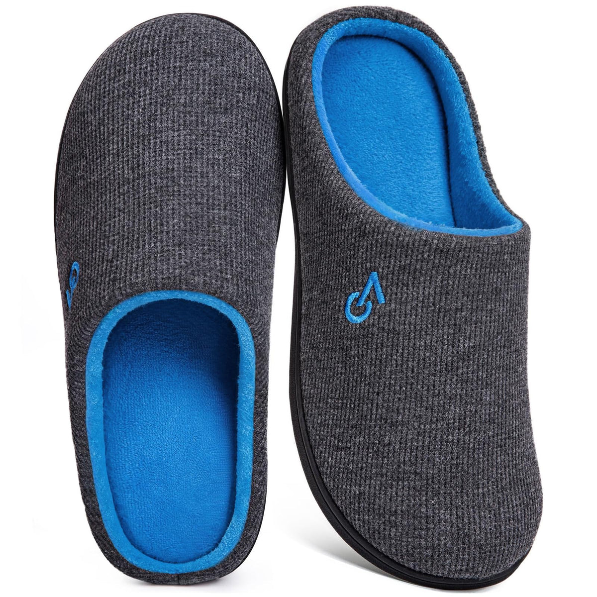 VeraCosy Men's Two-Tone Memory Foam Slippers