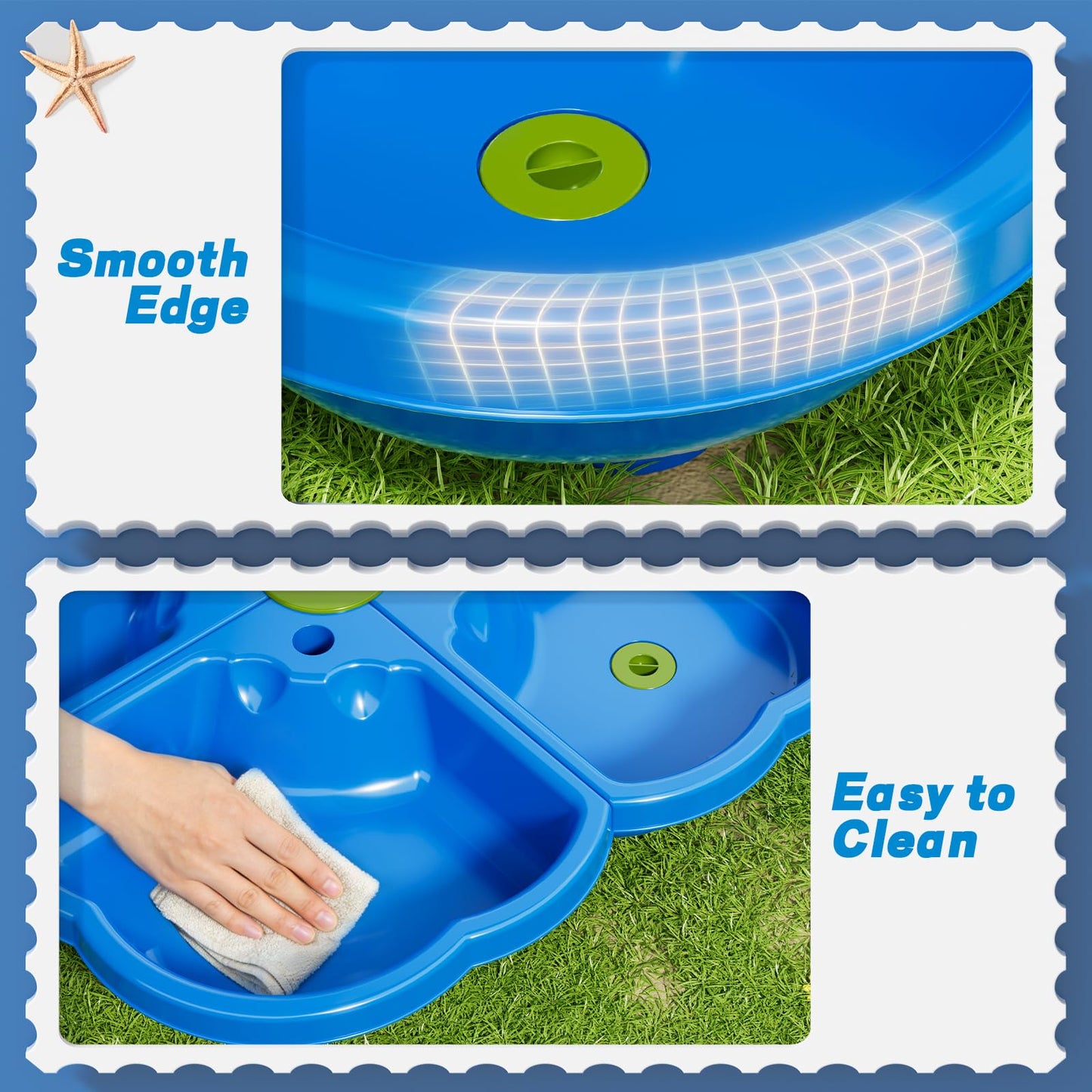 Ci Vetch Sand and Water Table for Toddlers 1-3, Kids Outdoor Activity Water Tables with Beach Fun Sand Toy, Summer Outside Toys Water Playset for Toddler Boys Girls Ages 2 3 4 5 6 7 8