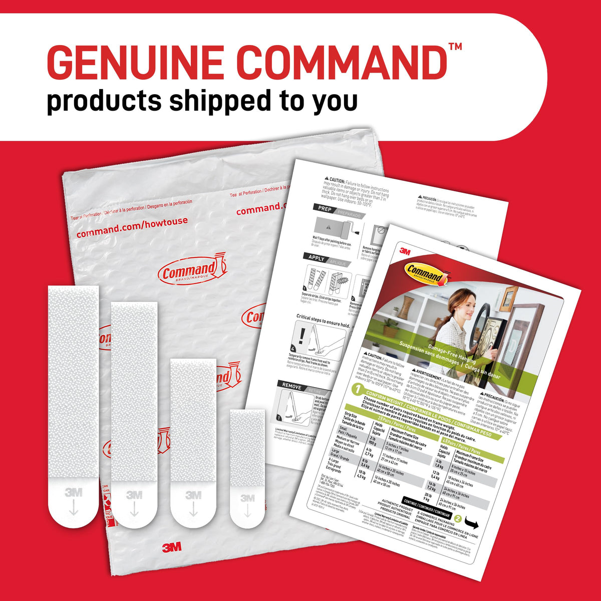 Command Picture Hanging Strips, Medium, 8 Pairs (16 Adhesive Strips)