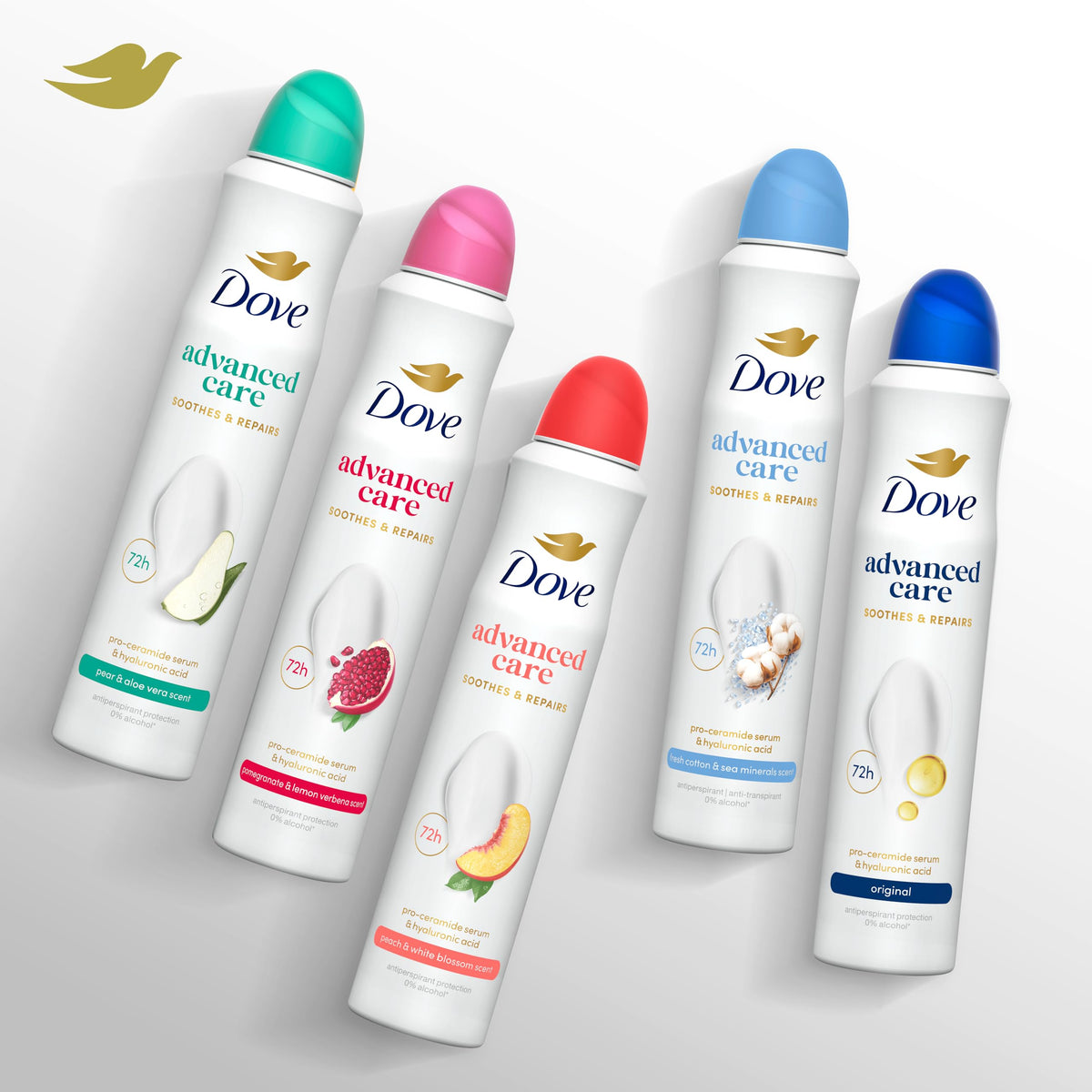 Dove Advanced Care Original Anti-perspirant Deodorant Spray with Triple Moisturising technology aerosol for 72 hours of protection 100 ml