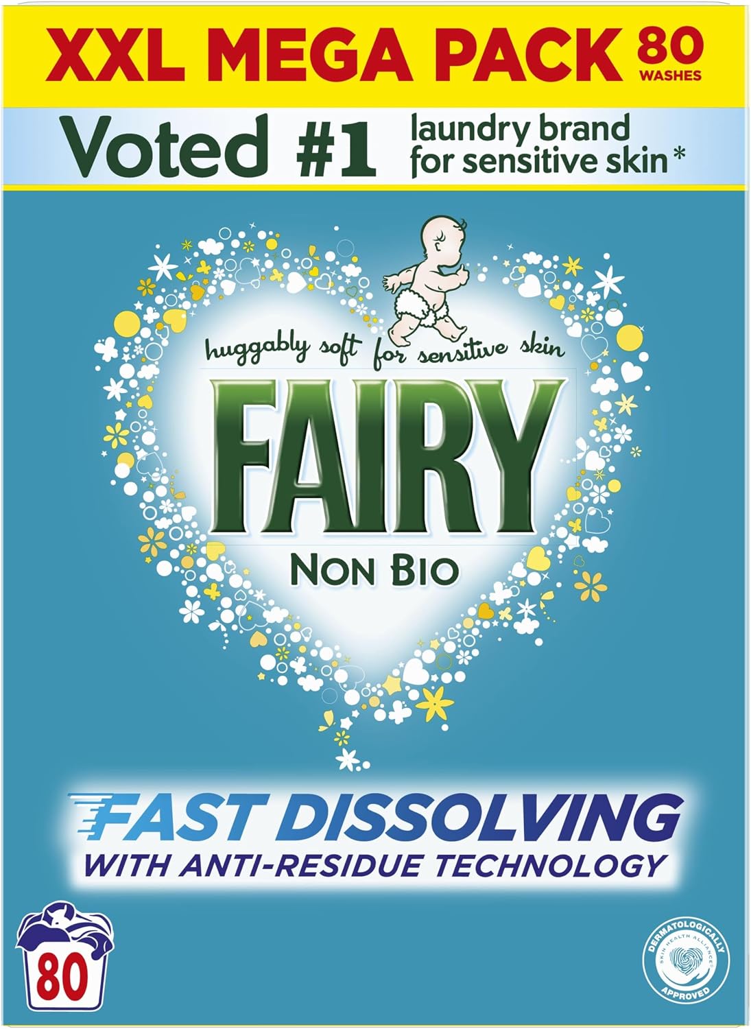 Fairy Non Bio Washing Powder 4KG, 80 Washes