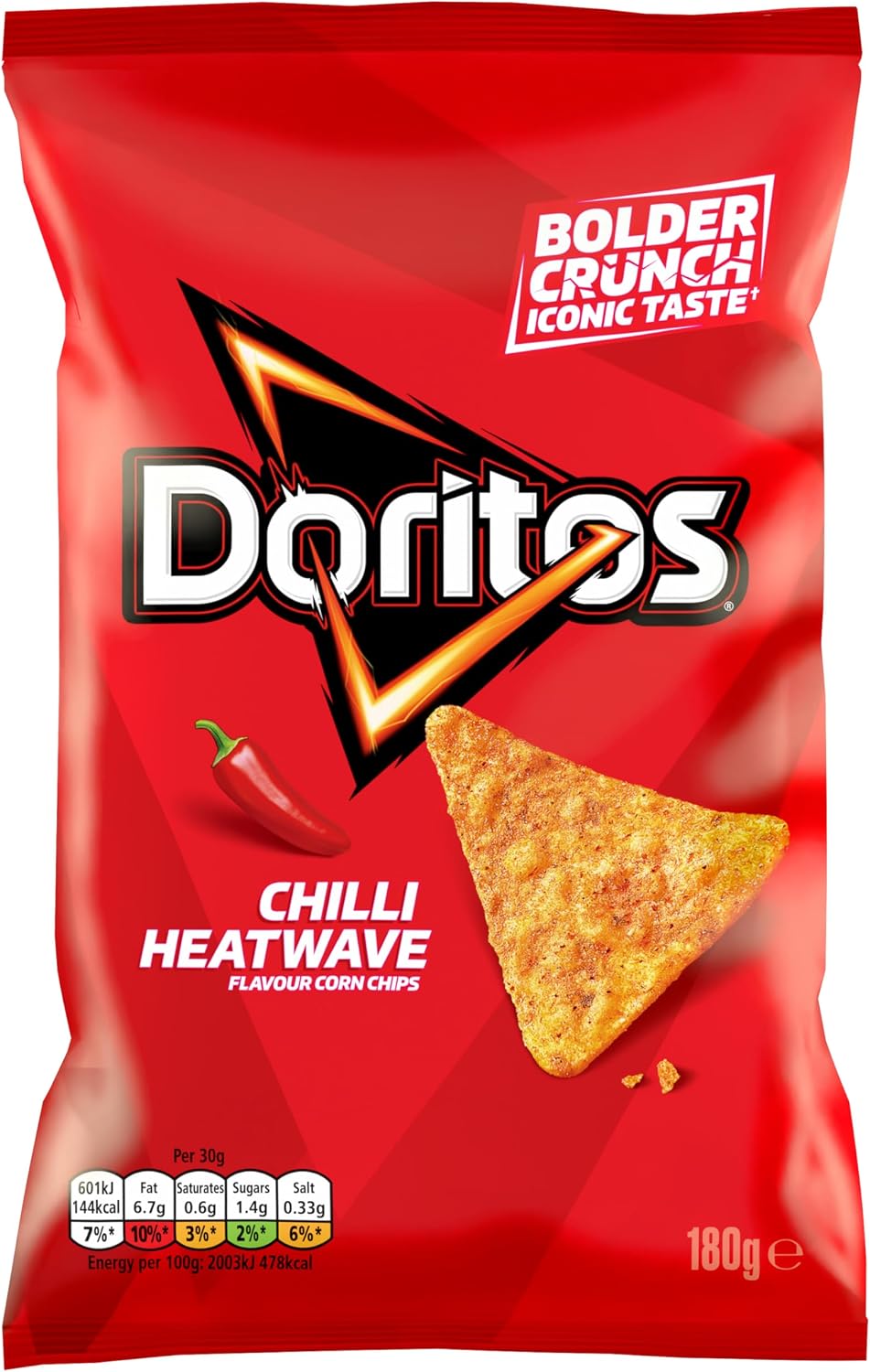 Doritos Chilli Heatwave Tortilla Chips Sharing Bag Crisps 180g