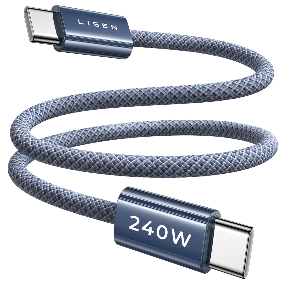 LISEN 240W USB C to USB C Cable 2-Pack, 2m USB C Charger Cable Fast Charger