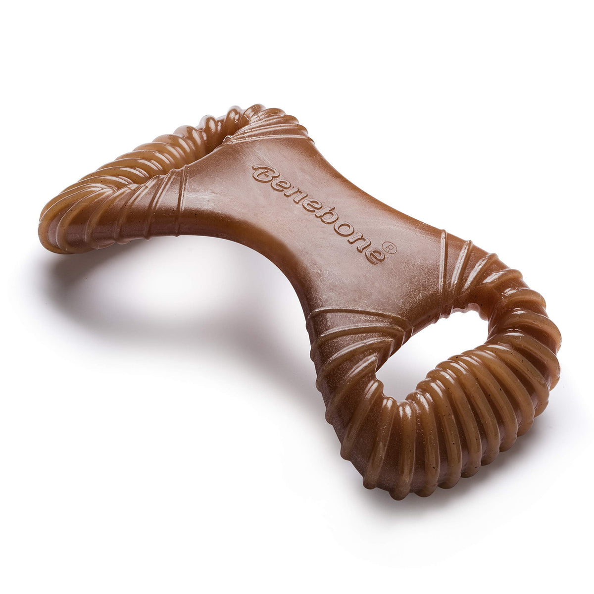 Benebone Wishbone Dog Chew Toy for Aggressive Chewers, Real Bacon, Medium