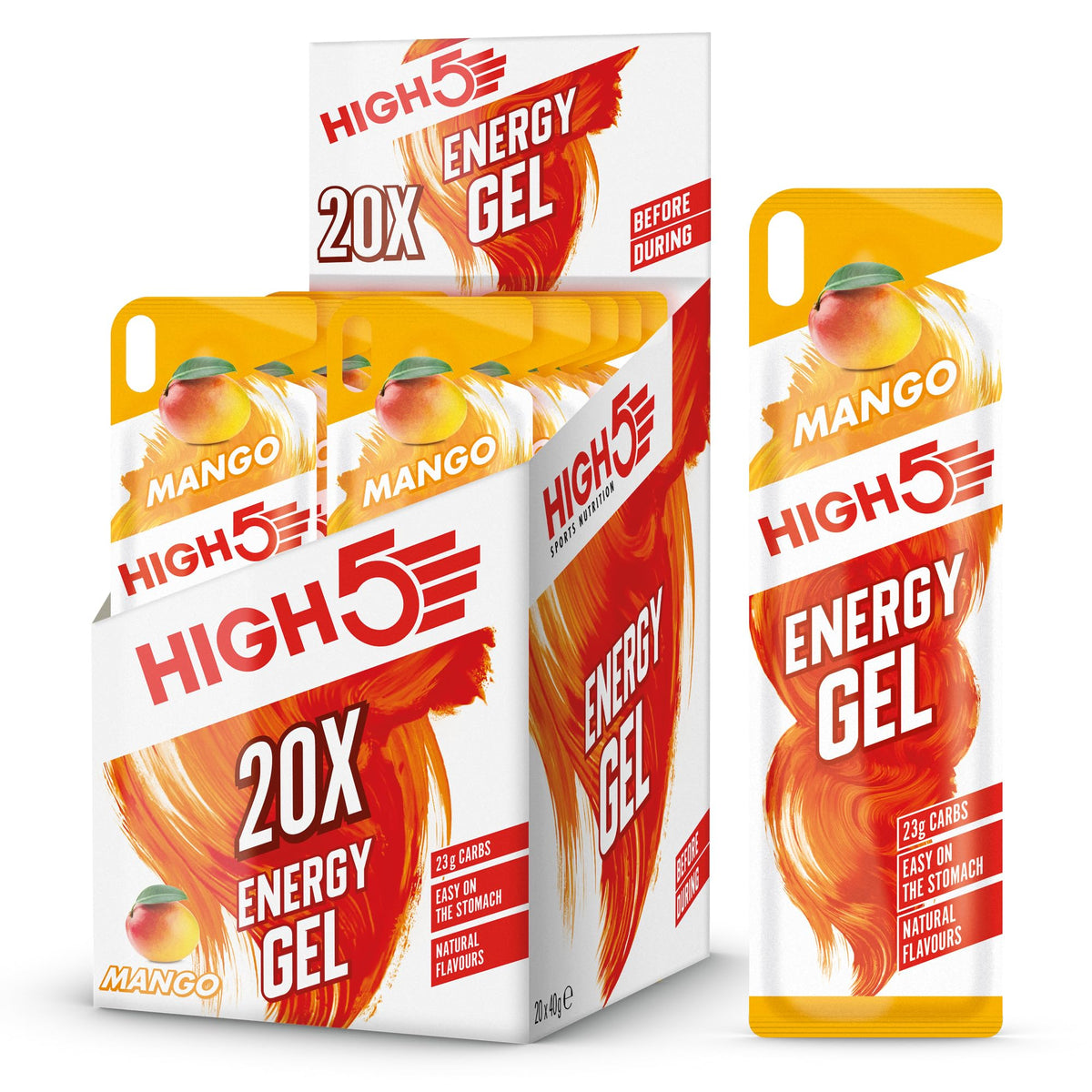 HIGH5 Energy Gels, Running Gel for Fast & Sustained Energy, Mixed, 8 x 40g