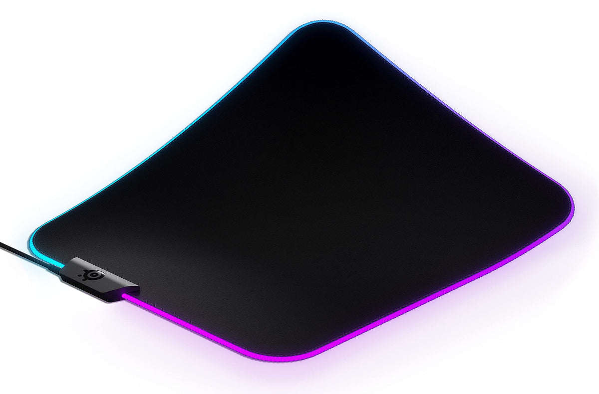 SteelSeries QcK Edge Cloth Gaming Mouse Pad - Never-fray Stitched Edges - Optimized For Gaming Sensors - Size L (450 x 400 x 2mm) - Black
