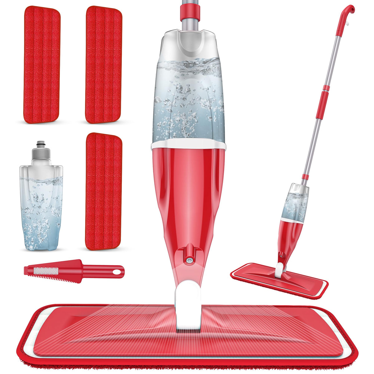 Spray Mops with 3 Washable Pads: Microfibre Floor Mop for Cleaning Floors