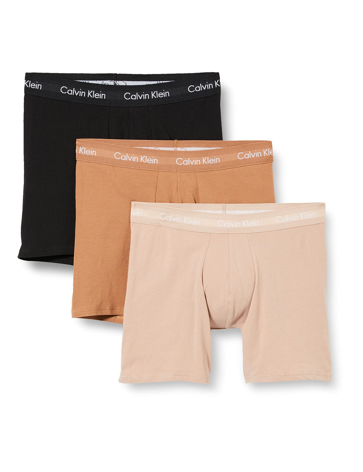 Calvin Klein Men’s 3 Pack Boxer Briefs with Logo Waistband