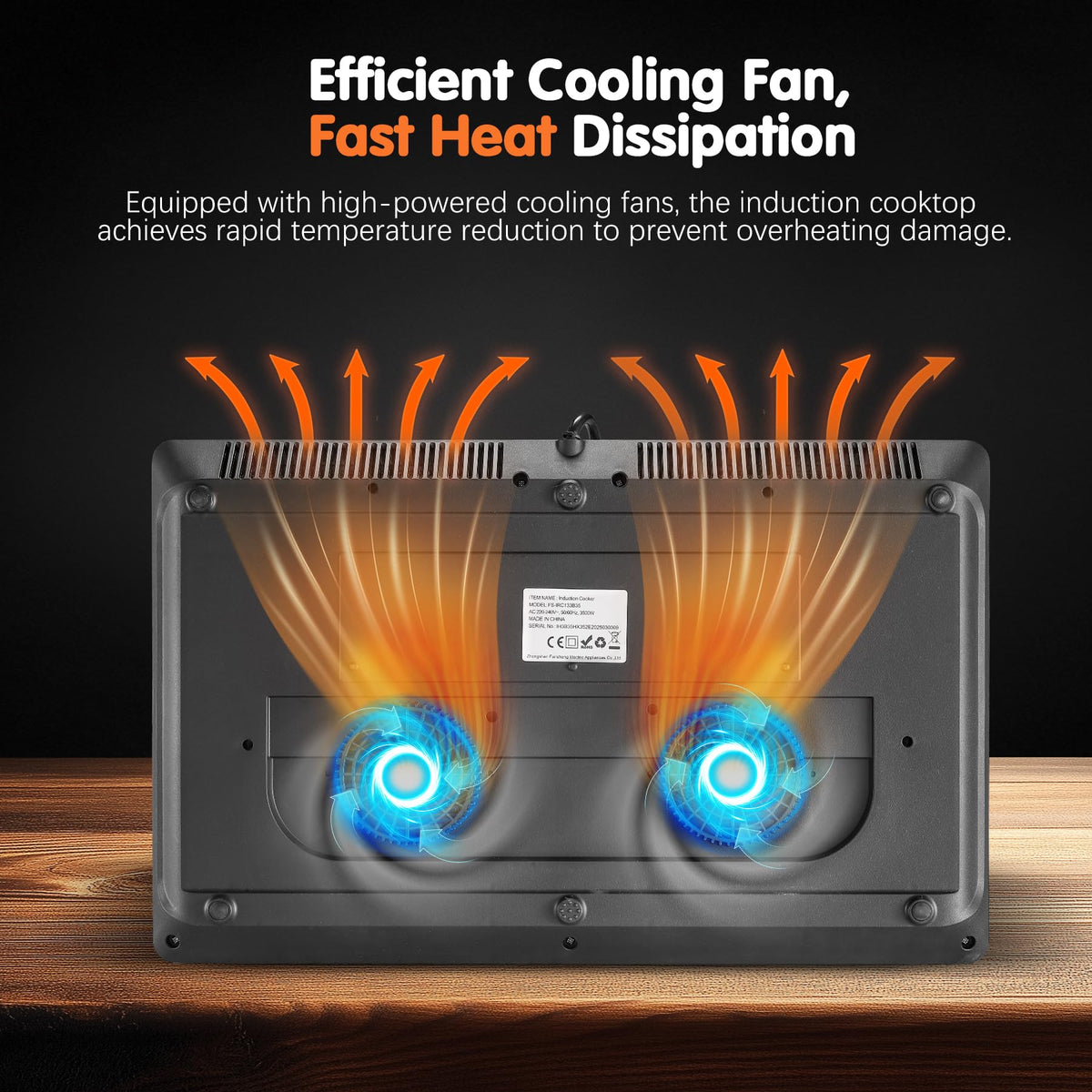 Single Induction Hob 2000W, Portable Induction Cooker with 10 Power & Temperature Levels, Touch Control, Child Lock, 3-Hour Timer, Residual Heat Indicator, Black Glass Panel Electric Hob