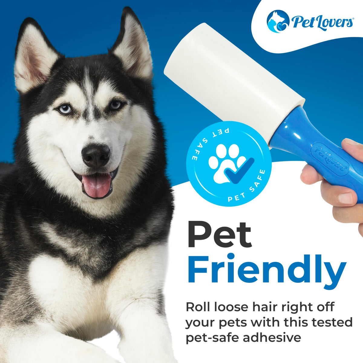 PetLovers Extra Sticky Lint Roller Mega Value Set 450 Sheets for Pet Hair Removal Dog and Cat Lint Remover 5 Pack
