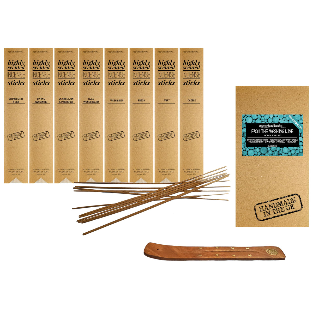 Highly Scented Incense Sticks, 10 Sticks (Crisp Fall Night)