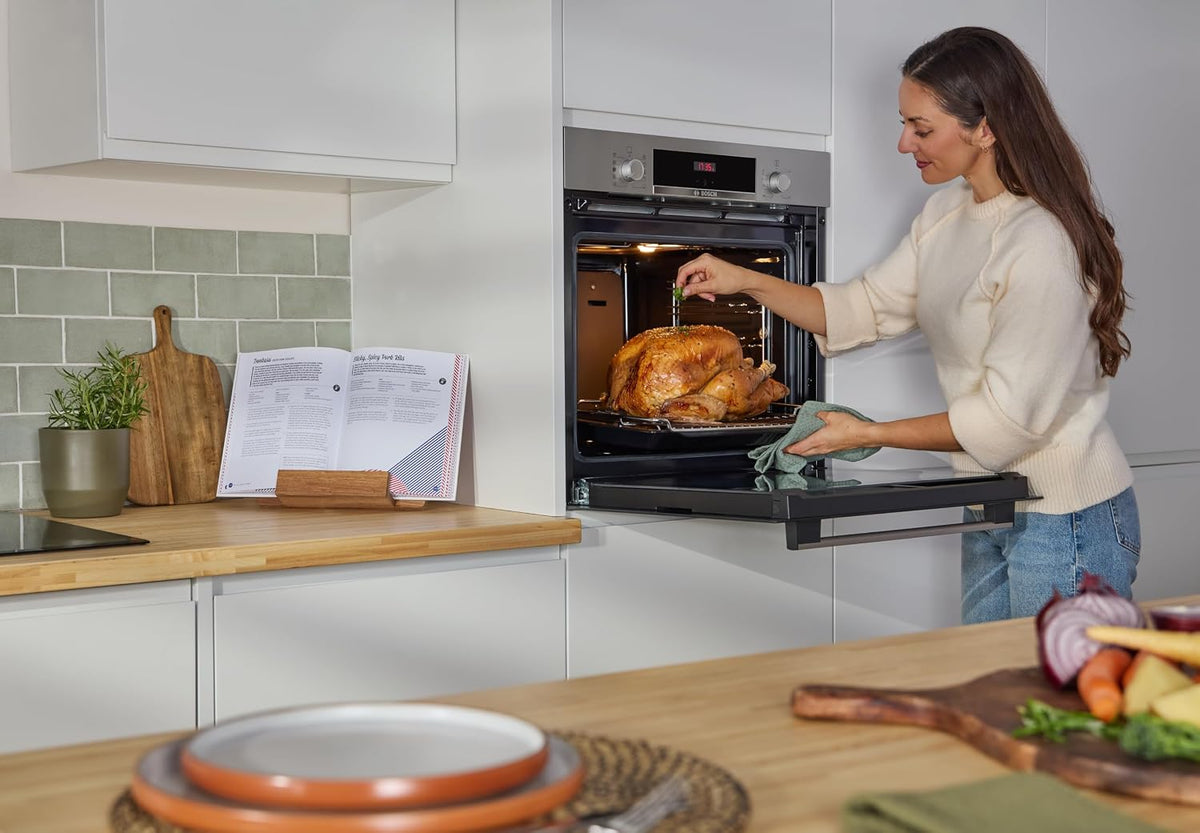 Bosch Series 4 HQA534BS3B Built-in Single Oven, A+ Rated, Brushed Steel