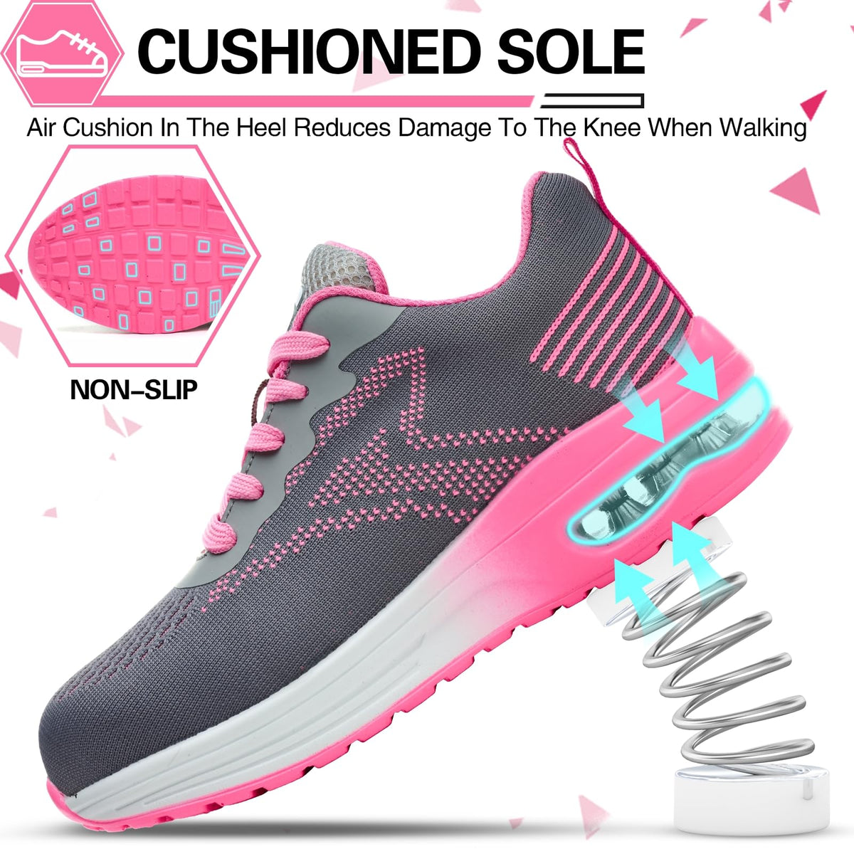 VAVOBIS Safety Trainers Men Womens Safety Shoes with Steel Toe Cap Trainers Non Slip Lightweight Work Trainers Breathable Puncture Proof Work Shoes