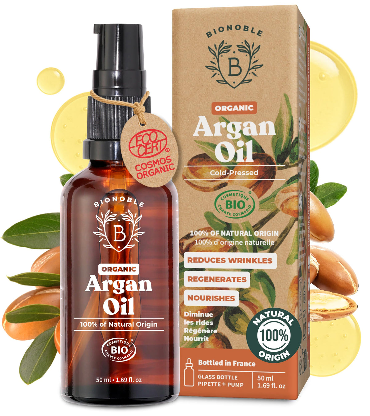 BIONOBLE Organic Rosemary Oil for Hair Growth - Hair Loss, Volume - 50ml