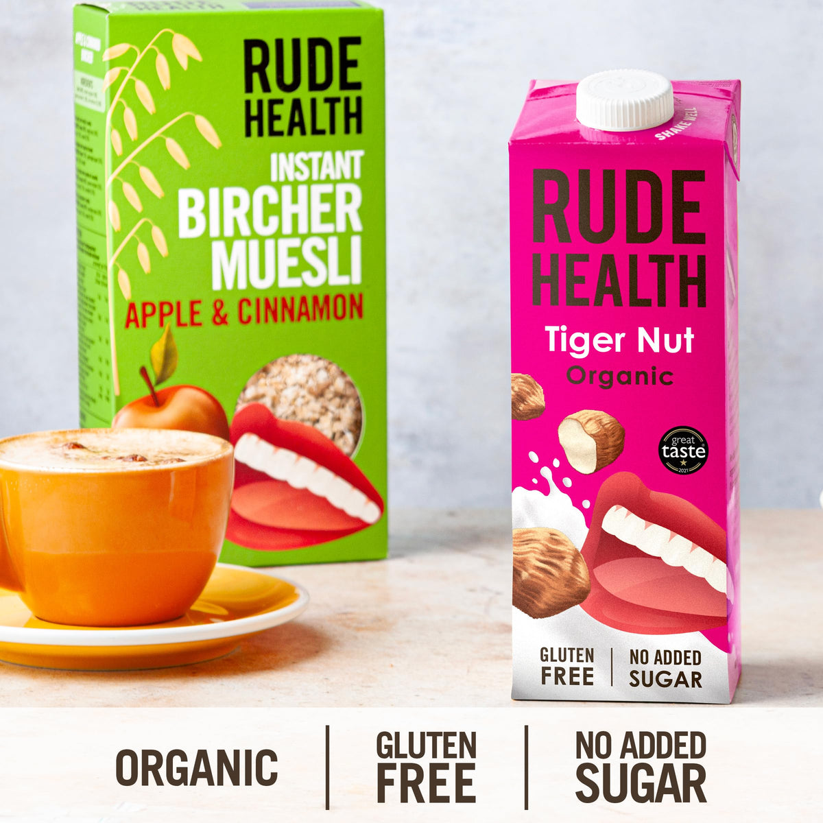 Rude Health 6 x 1 Litre Organic Oat Dairy-Alt Milk, 100% Natural Organic Drink, Lactose Free, Dairy Free & Gluten-Free, No Added Sugar, Award-Winning, Healthy & Vegan, 100% Recyclable Packaging