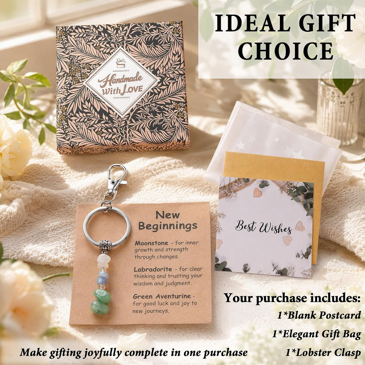 Trinckle New Beginnings Gifts for Women Crystal Keychain Leaving Gifts
