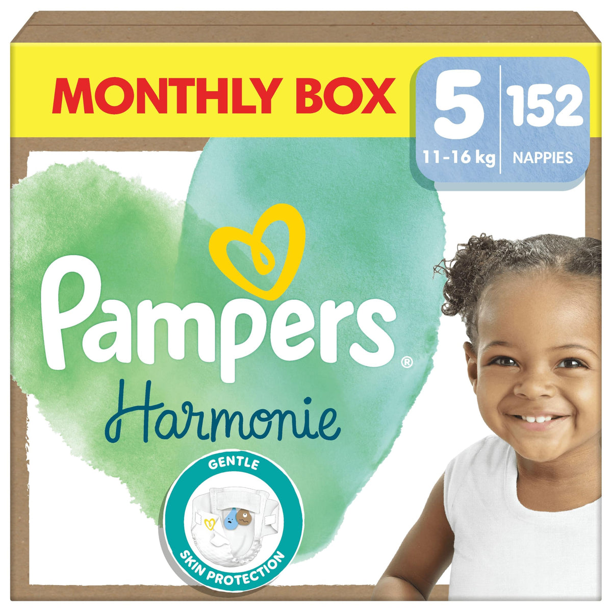Pampers Baby Nappies Size 2 (4-8 kg / 9-18 lbs), Harmonie, 132 Count, Saving Pack, Baby Essentials for Newborn
