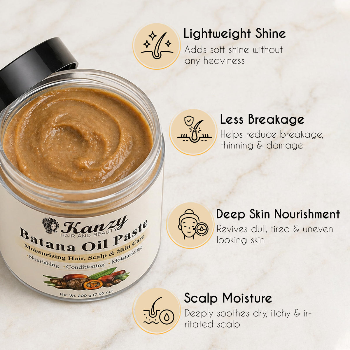 Kanzy Vitamin E Oil for Skin, Hair, Lips and Face - Naturally Sourced Multi-Purpose Plant-Based Vitamin E Oil for Hair Growth as Skincare and Haircare Product for both Men and Women (30 ml)