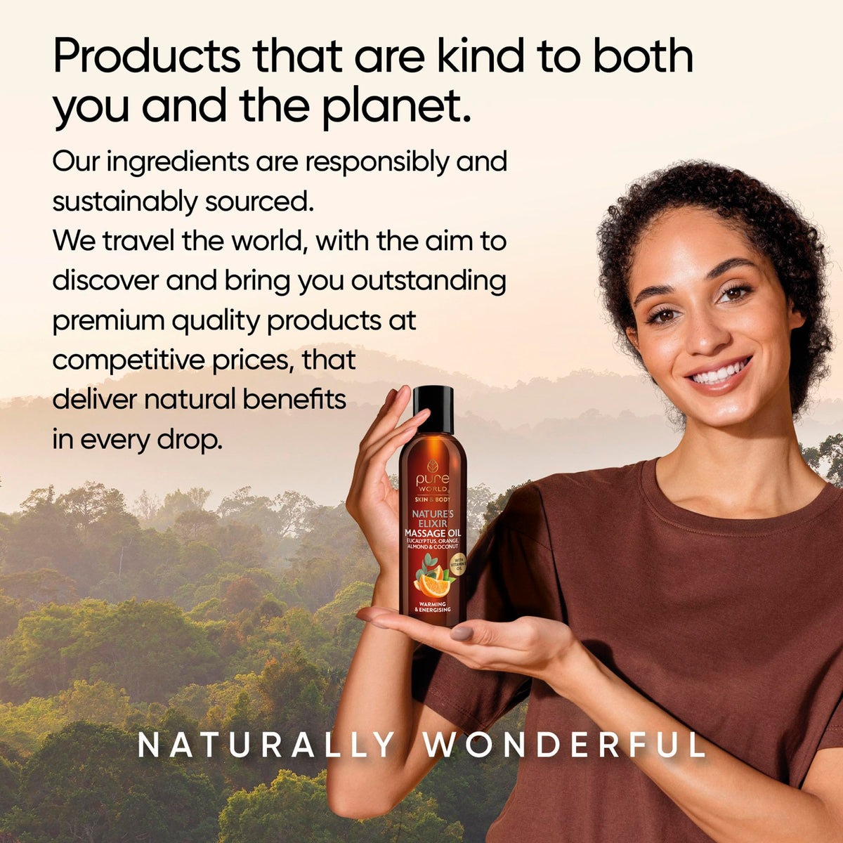 Pure World Natural Castor Oil 250ML Cold & Freshly Pressed 100% Pure and Undiluted Hexane Free Nourish Your Skin and Hair Eyebrows, Nails, Beard, Hair, Eyelash Growth Food Grade