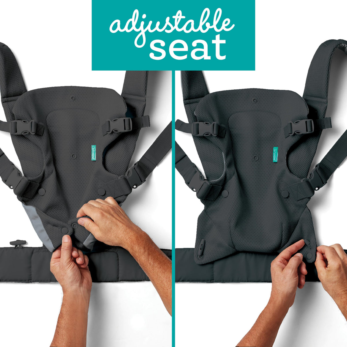 Infantino Flip Advanced 4-in-1 Baby Carrier - Ergonomic, Convertible, Face-in and Face-Out Front and Back Baby Carrier for Newborn to Toddler 3,6-14,5kg, Grey