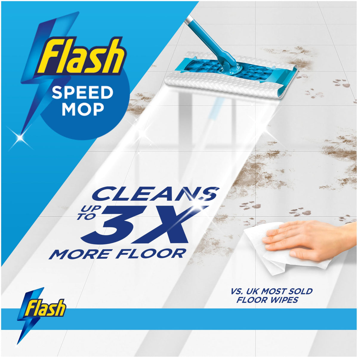 Flash Speedmop Wet Mop Floor Cleaner Wipes, 48 Wet Lemon Pads