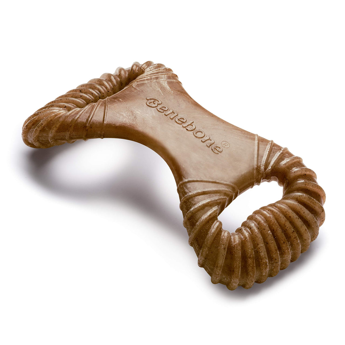 Benebone Wishbone Dog Chew Toy for Aggressive Chewers, Real Bacon, Medium