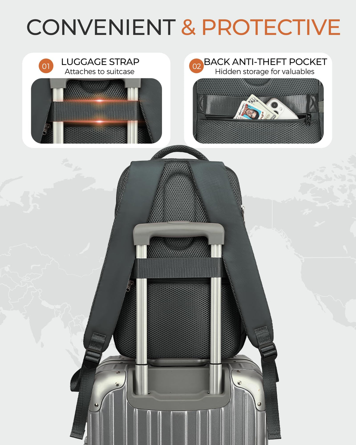 Yankony Ryanair Cabin Bags 40x30x20 Underseat, Travel Backpack Cabin Size