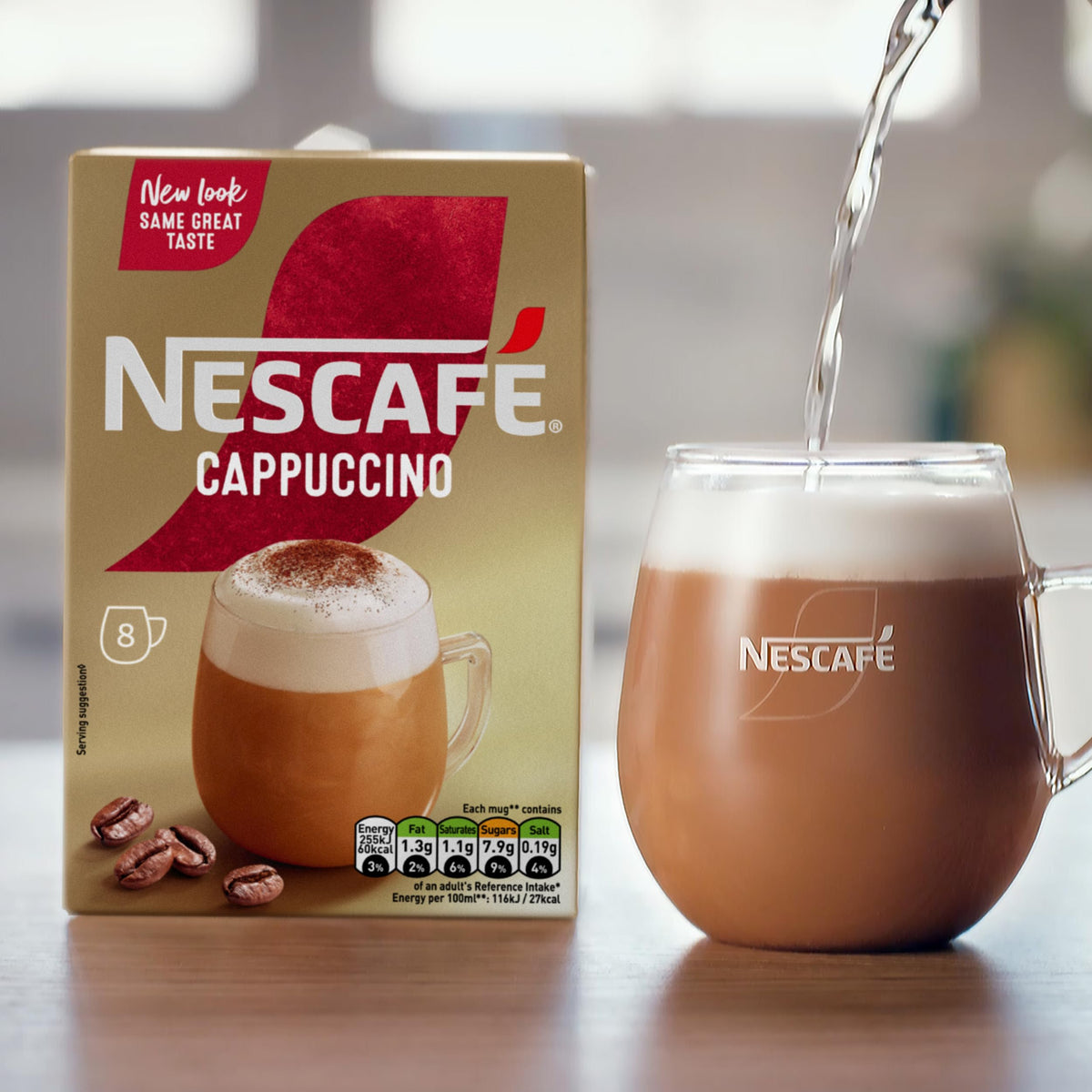 NESCAFÉ Cappuccino Instant Coffee Sachets - 72 x 15.5g