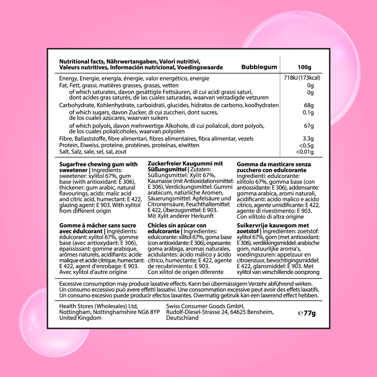 PUR Gum, Spearmint, Xylitol Gum, No Artificial flavour, 55 Count