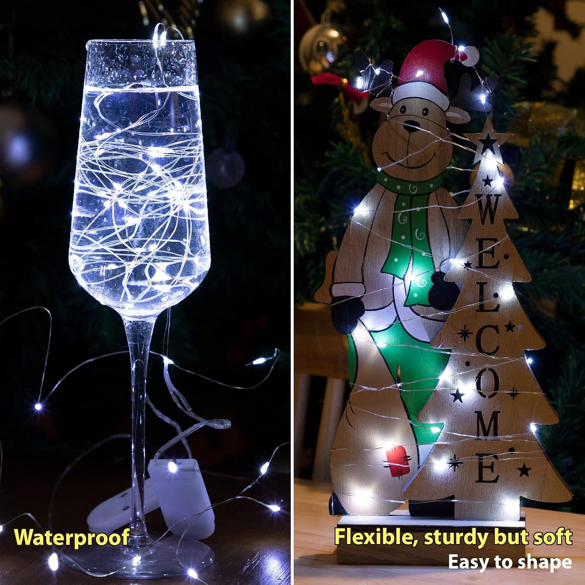 HXWEIYE 3 Pack USB Rechargeable Fairy Lights, 7ft 20 LED, 8 Modes & Timer