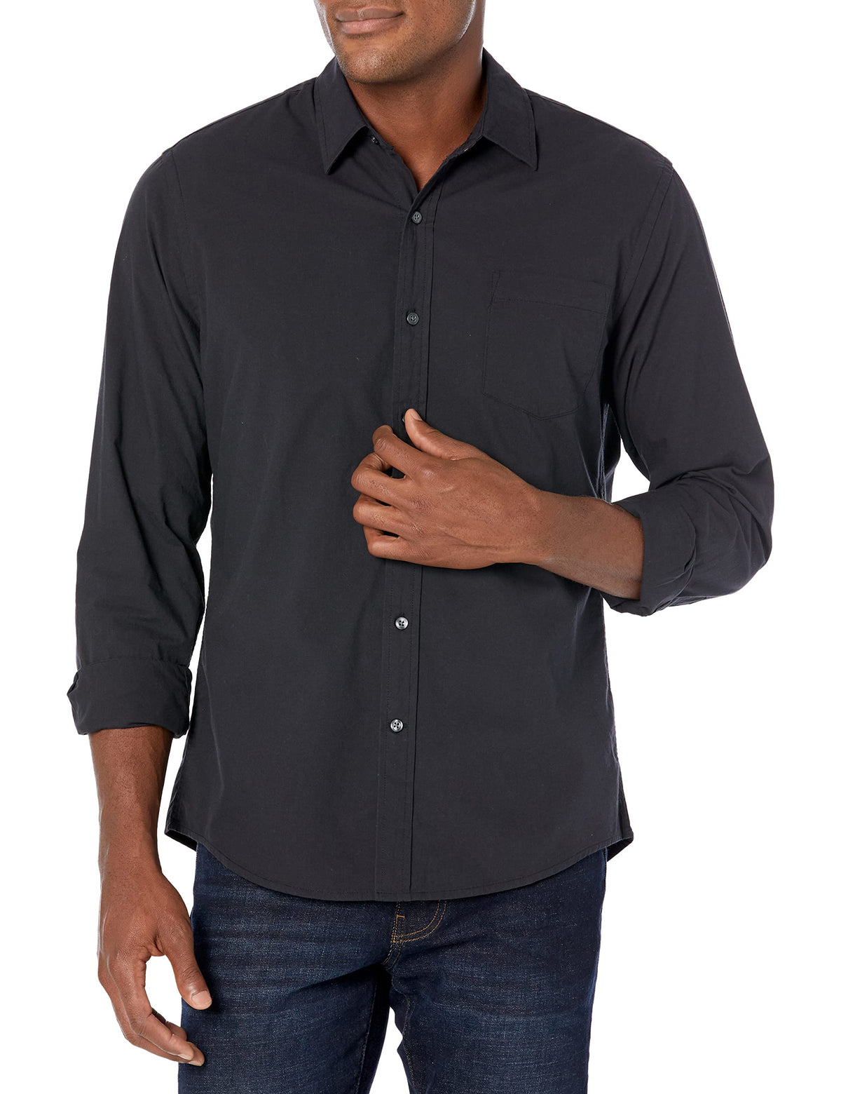Amazon Essentials Men's Long-Sleeve Casual Poplin Shirt