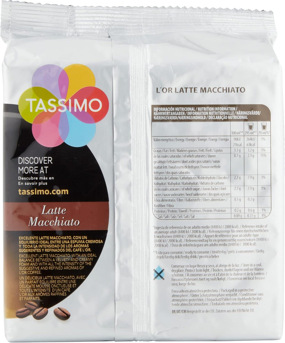 Tassimo L'OR Latte Macchiato Coffee Pods , 8 Count ( Pack of 5), (40 drinks)