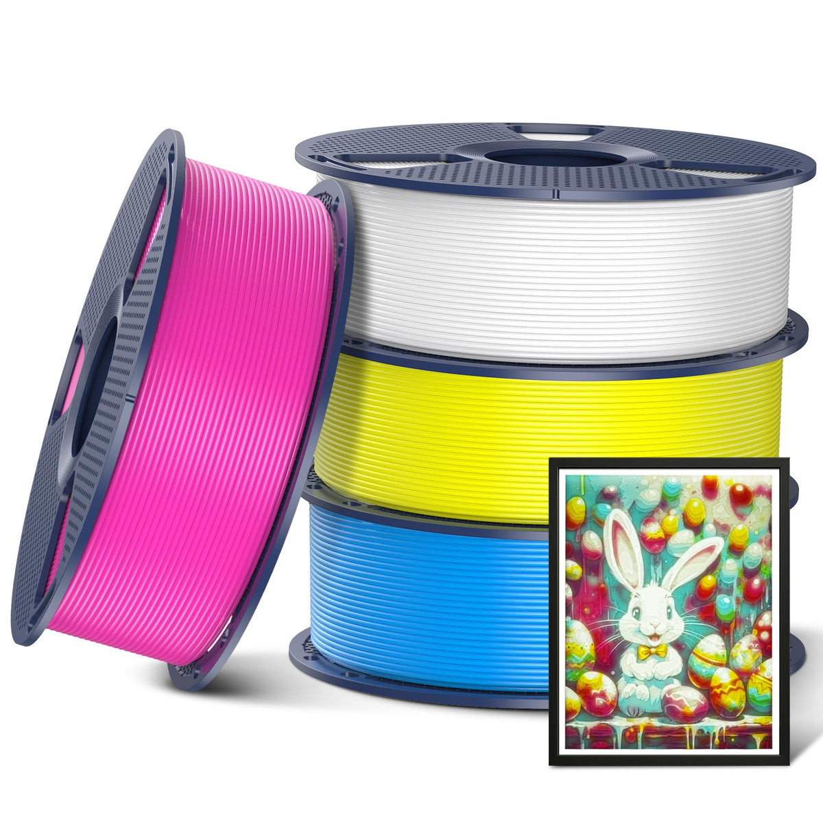 SUNLU PLA+ 3D Printer Filament, Tougher PLA Plus Filament 1.75mm, 1KG Black
