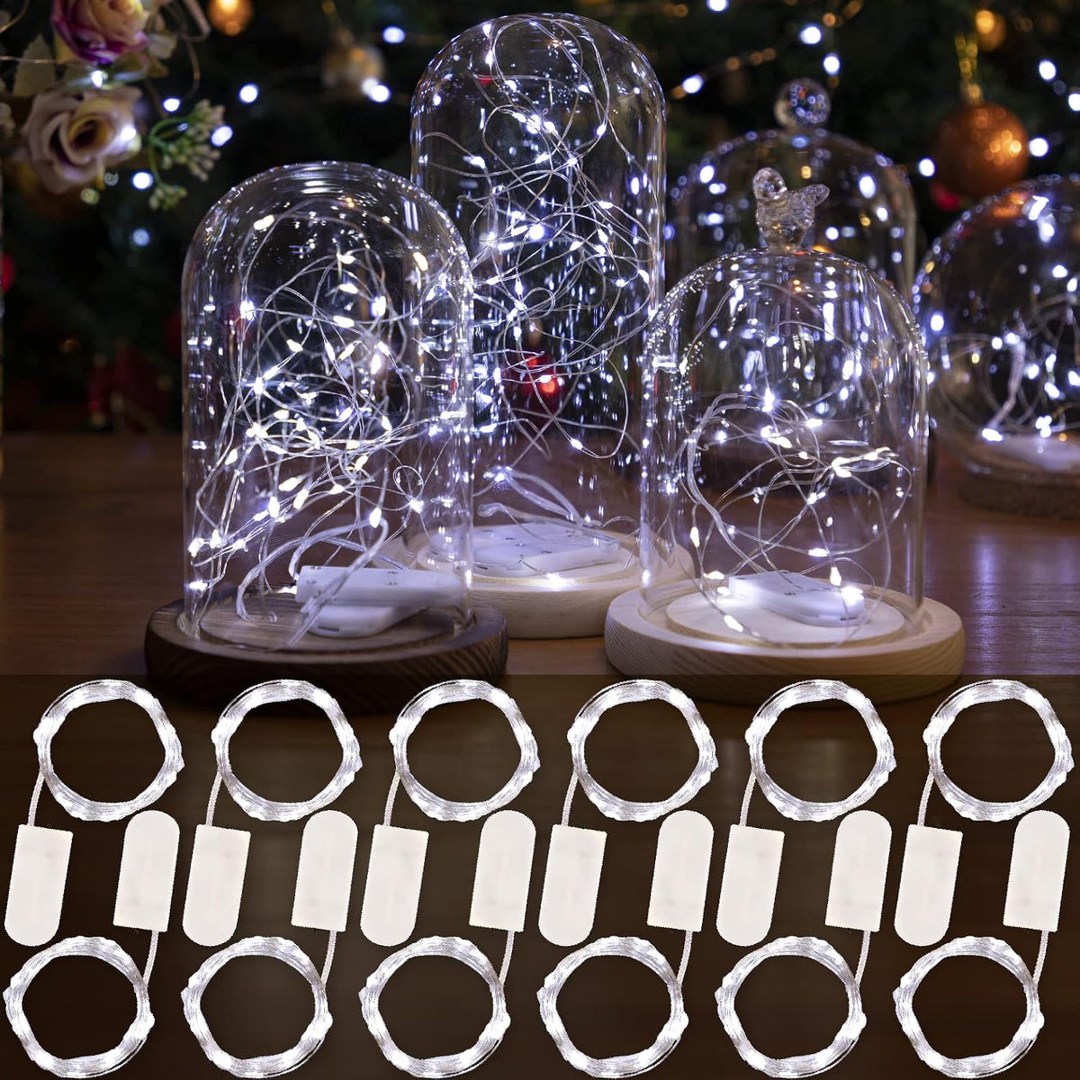 HXWEIYE 3 Pack USB Rechargeable Fairy Lights, 7ft 20 LED, 8 Modes & Timer