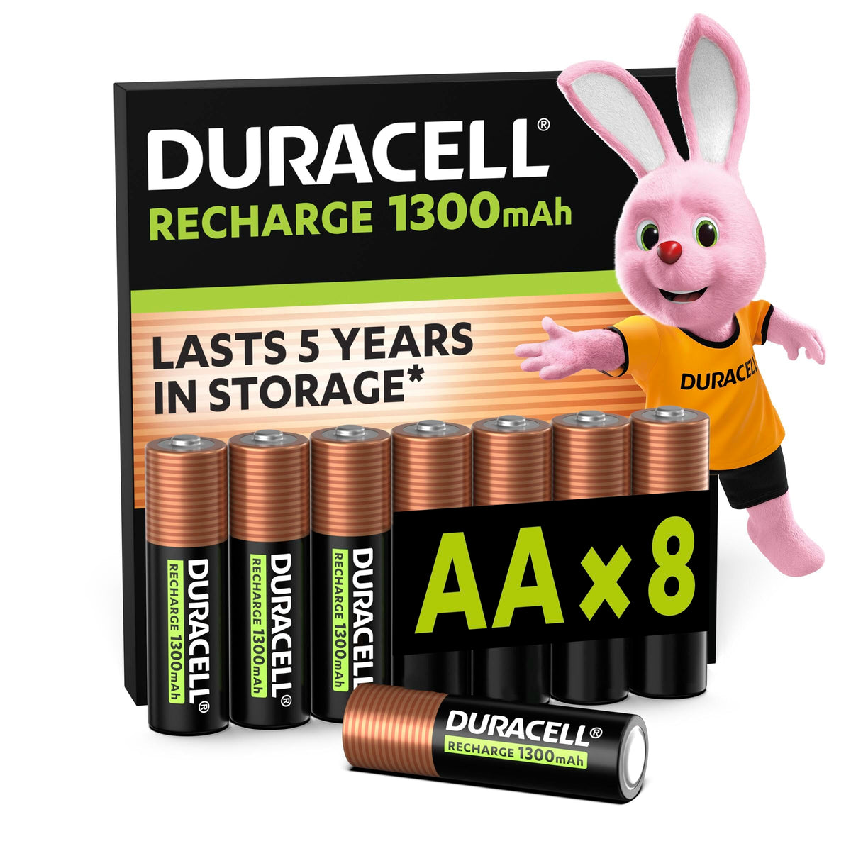 Duracell Rechargeable AAA Batteries (Pack of 4), 900 mAh NiMH, pre-Charged, Our No. 1 Longest Lasting Rechargable Battery with a 0% Plastic 100% Recyclable Packaging
