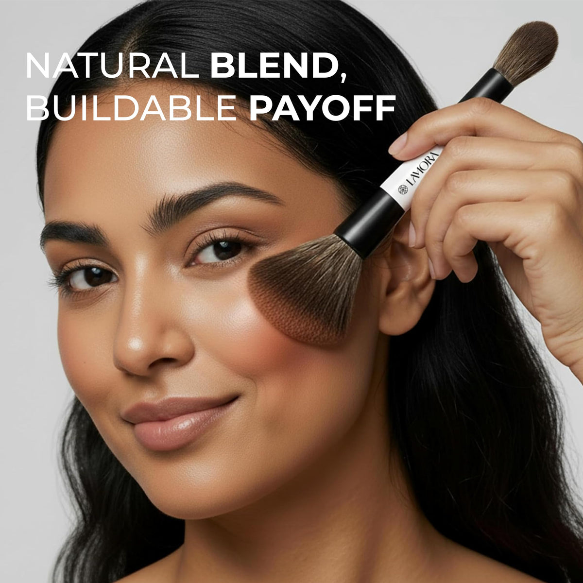 Make Up Brush Foundation Kabuki Flat Top, Perfect For Blending Liquid Cream