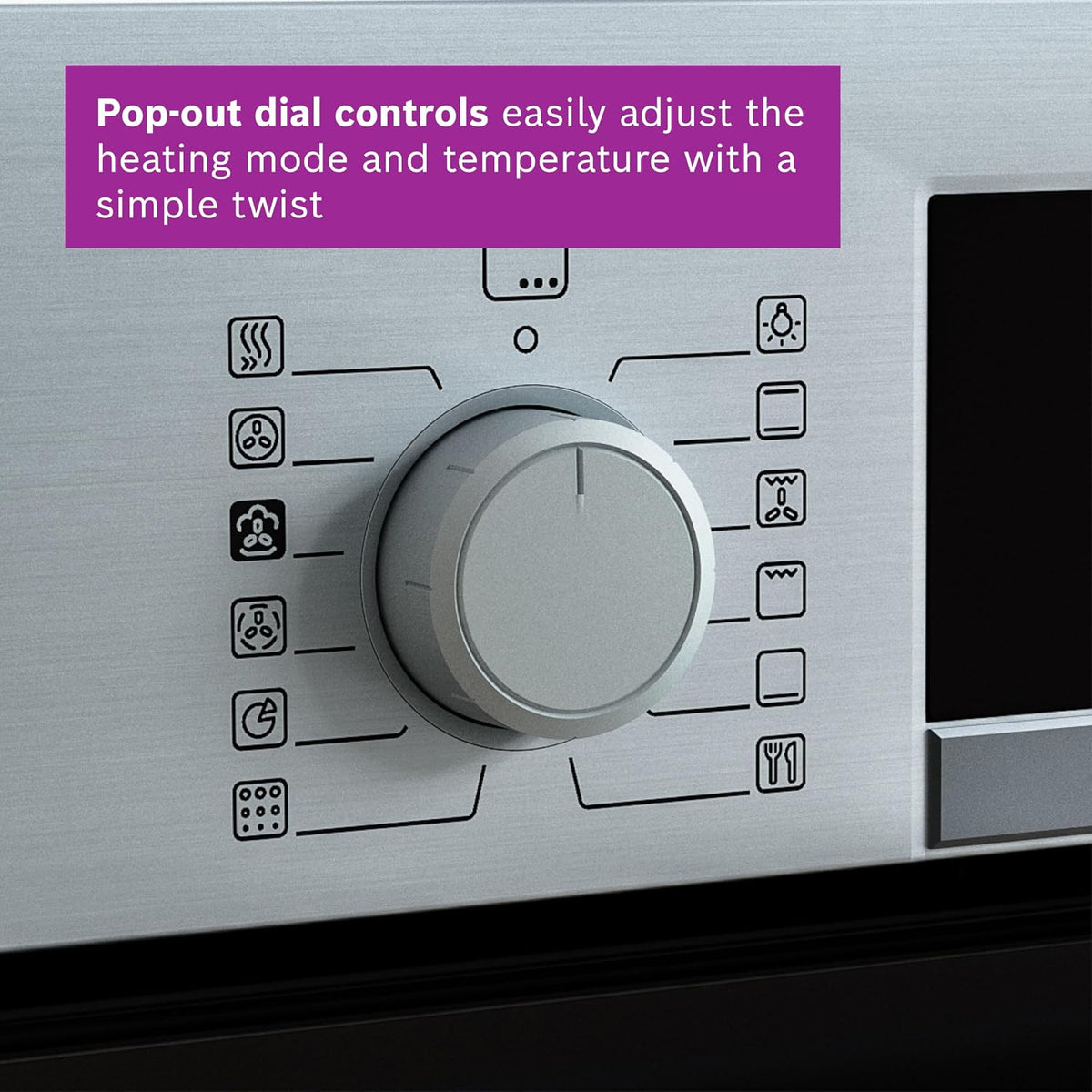 Bosch Series 4 HQA534BS3B Built-in Single Oven, A+ Rated, Brushed Steel