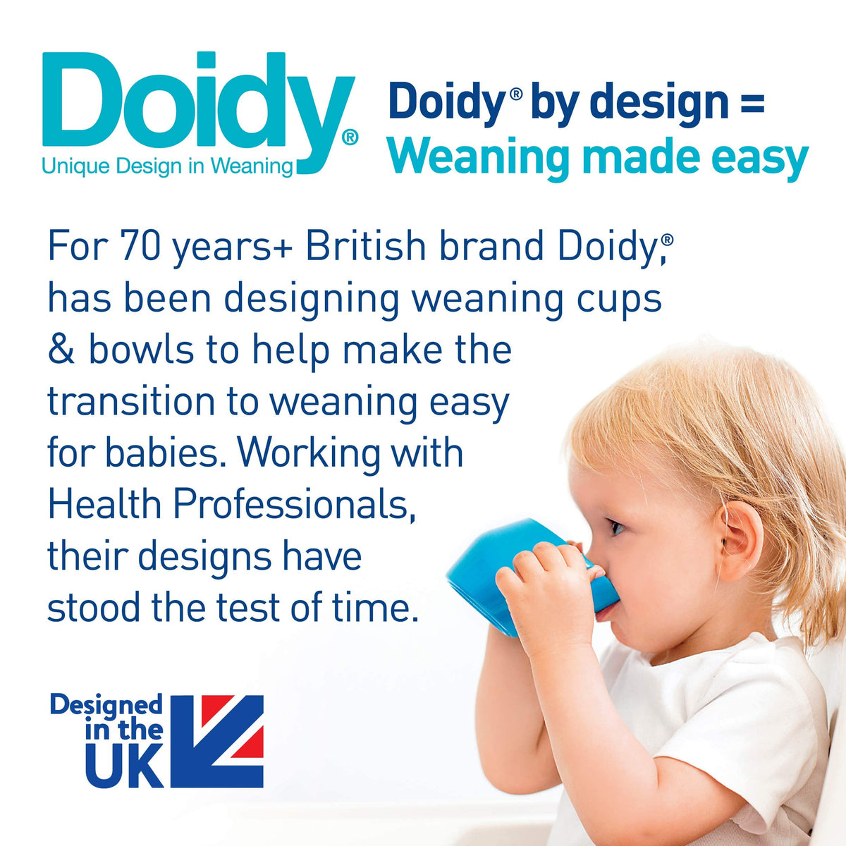 Doidy Cup, Open Cup for Training Baby 6 Months-3 Years, 200ml, Slanted Weaning Cup with Handles for Learning to Drink, BPA Free, 2 Pack (Orange)