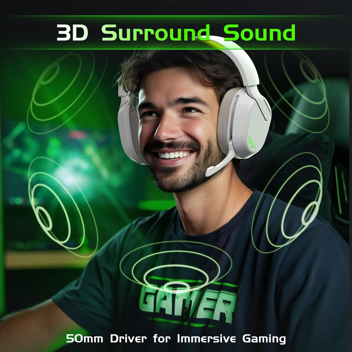Gvyugke Gaming Headset Wireless for Xbox Series X|S, Xbox One, PS5, PC, Mac