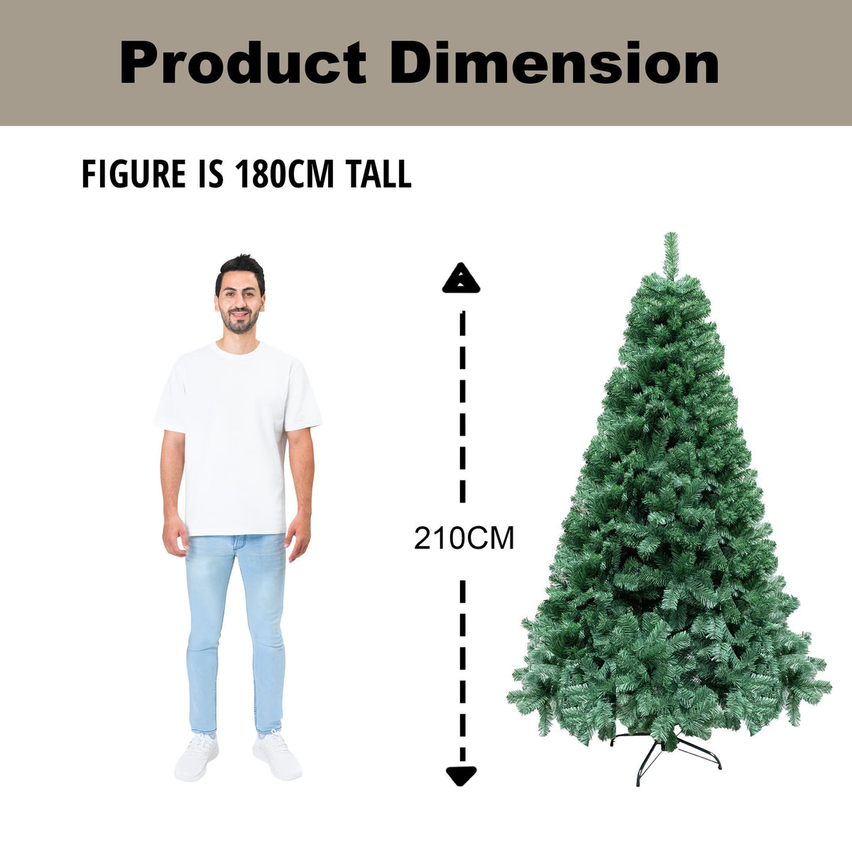 SHATCHI 6ft/1.8m Alaskan Pine Green Artificial Christmas Tree Bushy 550 Tips Xmas Home Decorationations Decorations