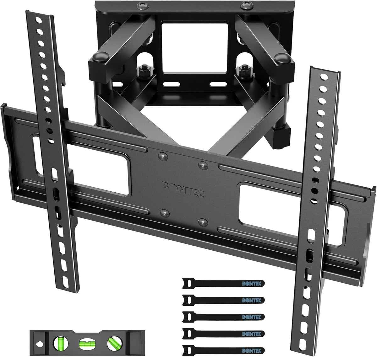 BONTEC TV Wall Bracket for 23-70 Inch TVs, Full Motion Wall Mount, 45 kg